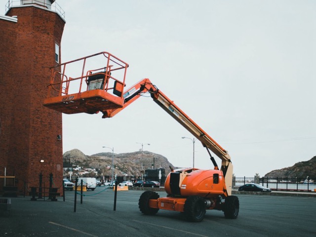 A 14 metre class boom lift